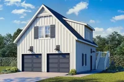 Single-Bedroom Carriage House with Attached Garage