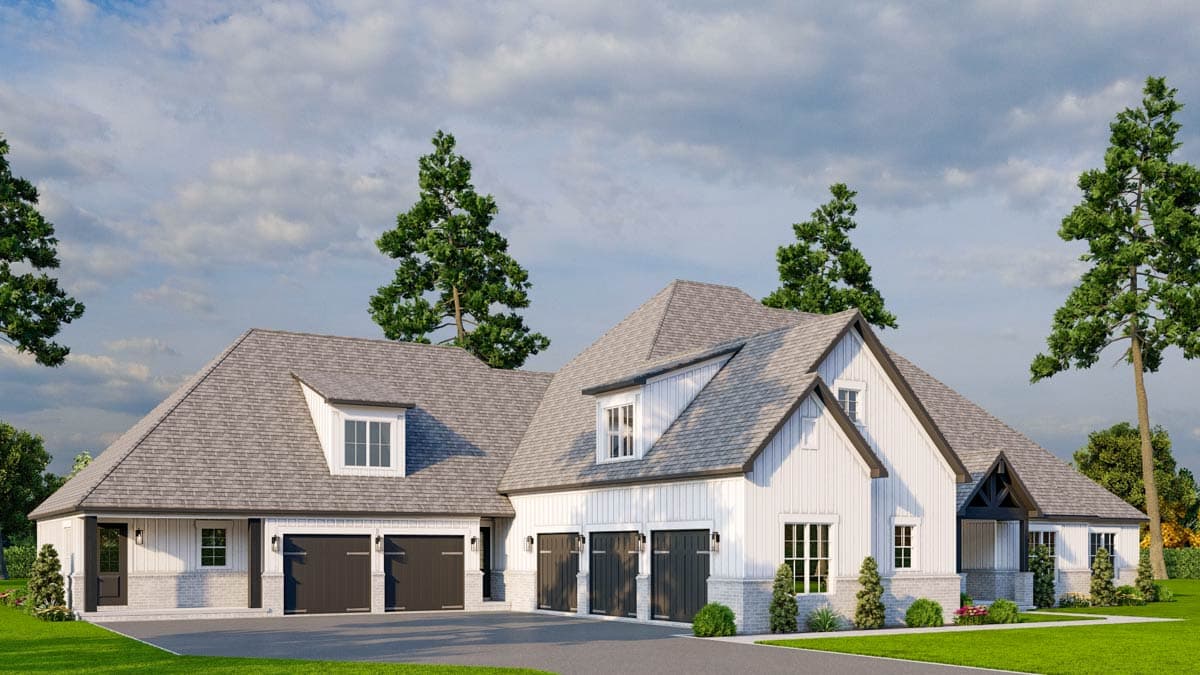Plan 70929MK: Luxury European House Plan with In-Law Suite and Expansive 5-Car Garage - Image #8 - European