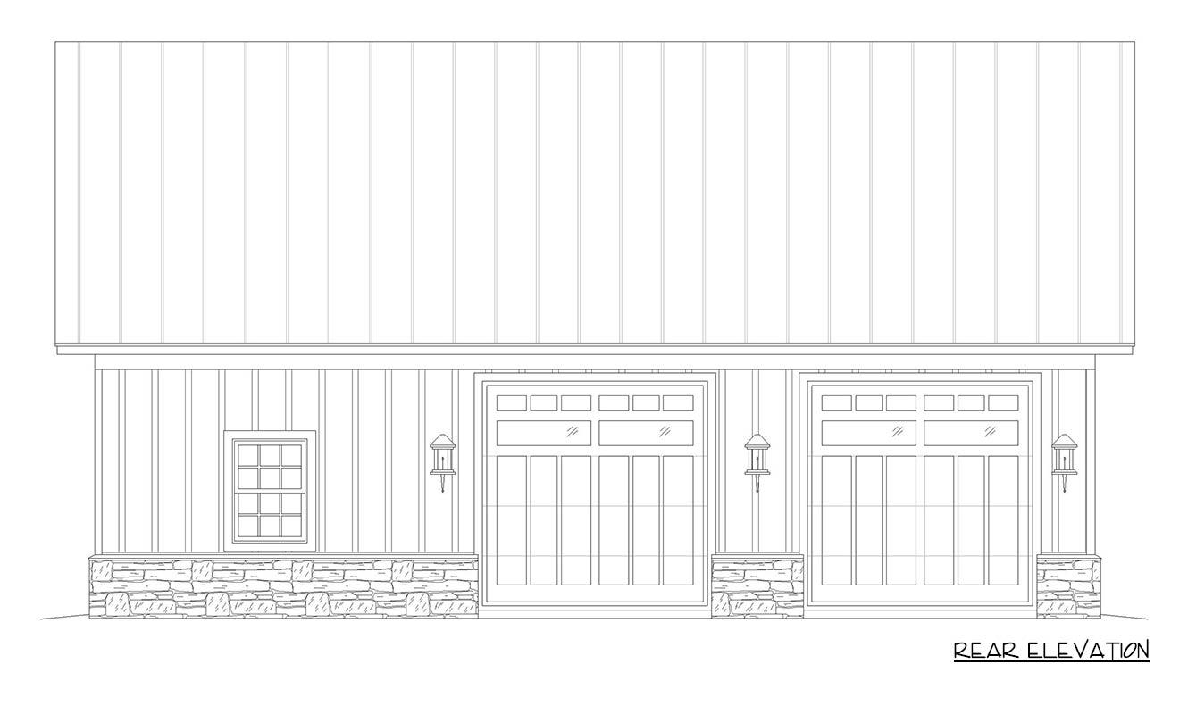 Plan 680589VR: Country Style 3-Car Garage House Plan with Workshop & Bonus Room - Image #5 - Country