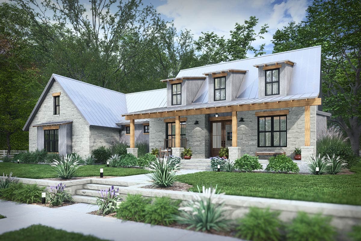 Plan 16943WG: 3-Bed Hill Country Farmhouse with Bonus Room Over Garage - 2256 Sq Ft - Image #13 - Country, Farmhouse, Hill Country, Mountain, Ranch
