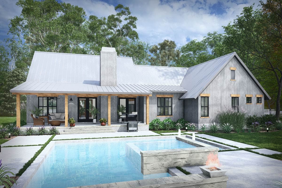 Plan 16943WG: 3-Bed Hill Country Farmhouse with Bonus Room Over Garage - 2256 Sq Ft - Image #7 - Country, Farmhouse, Hill Country, Mountain, Ranch