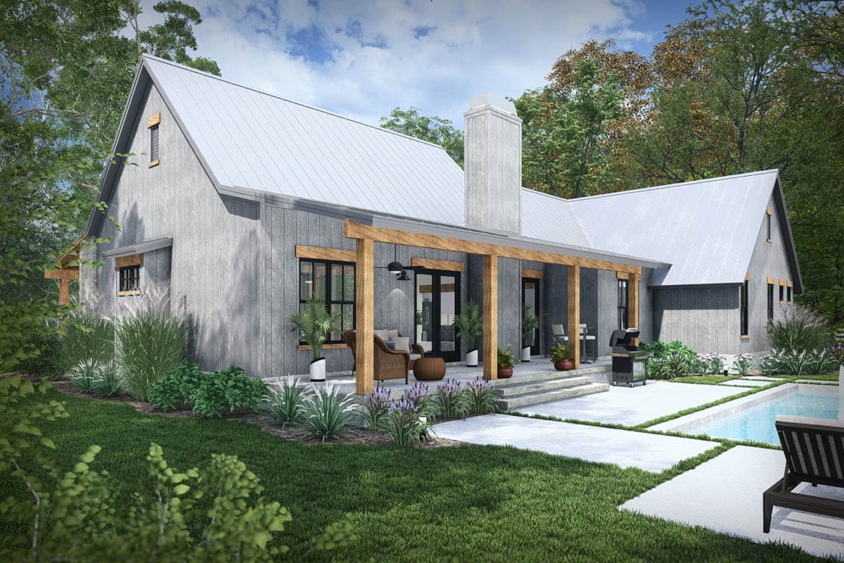Plan 16943WG: 3-Bed Hill Country Farmhouse with Bonus Room Over Garage - 2256 Sq Ft - Image #9 - Country, Farmhouse, Hill Country, Mountain, Ranch