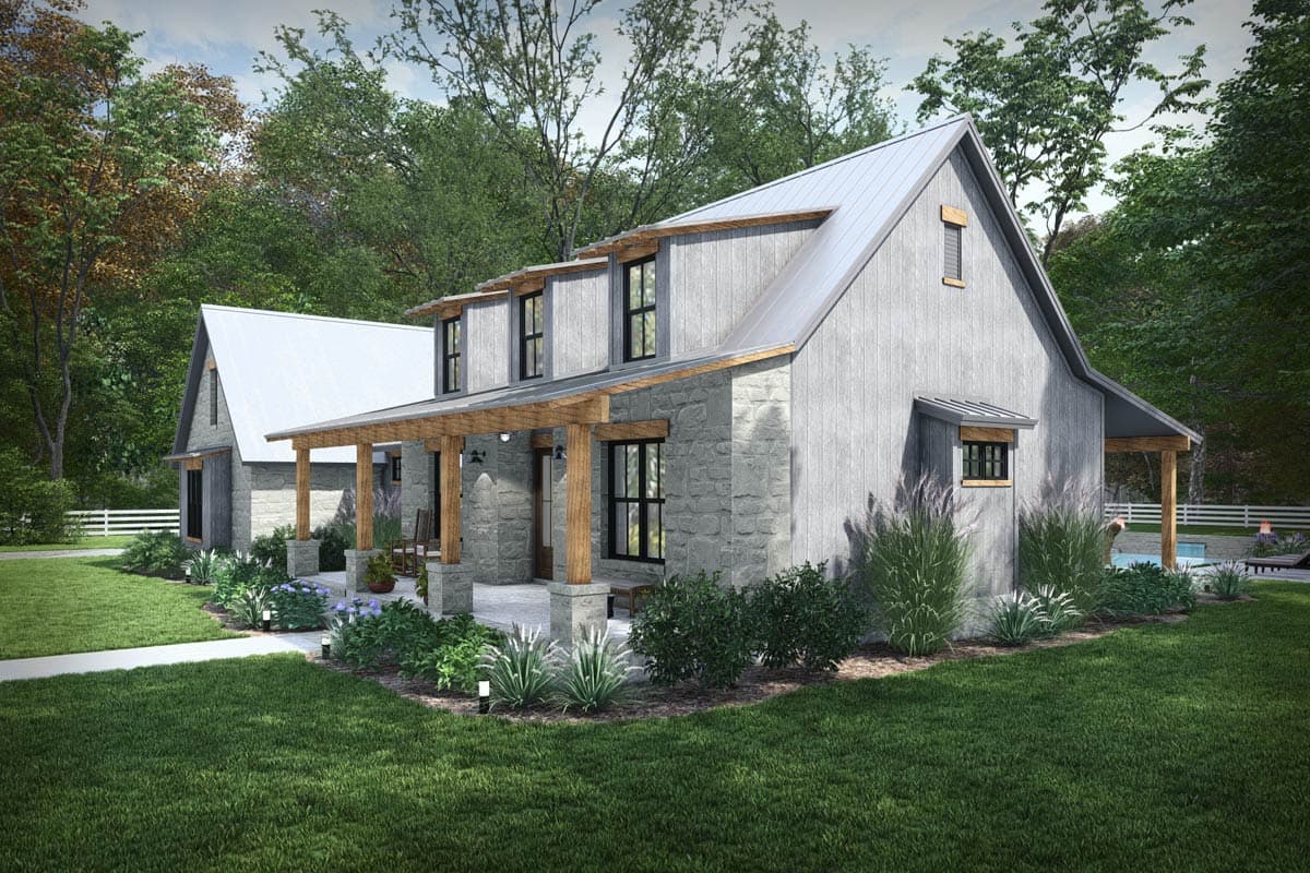 Plan 16943WG: 3-Bed Hill Country Farmhouse with Bonus Room Over Garage - 2256 Sq Ft - Image #11 - Country, Farmhouse, Hill Country, Mountain, Ranch