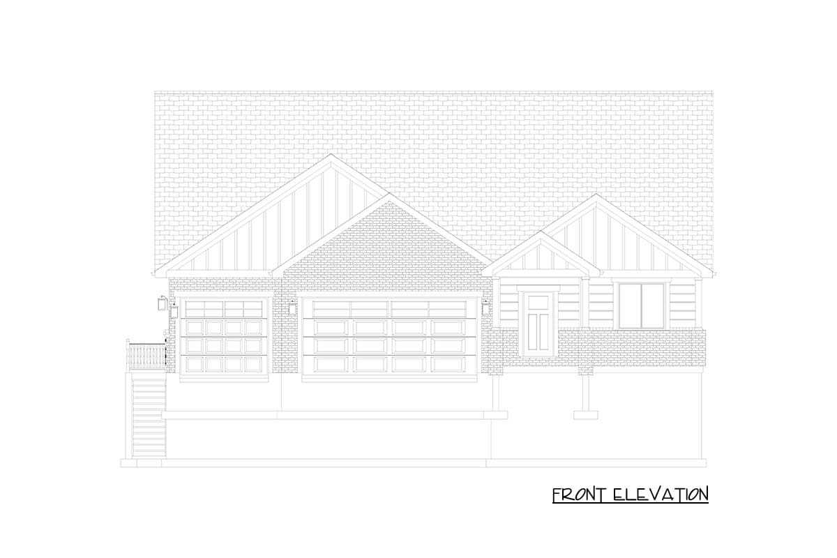 Plan 61651UT: Split Bedroom Ranch Home Plan with In-Law Suite and Spacious Basement - Image #18 - Craftsman, Ranch