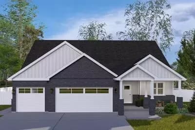 Split Bedroom Ranch Home Plan with In-Law Suite and Spacious Basement