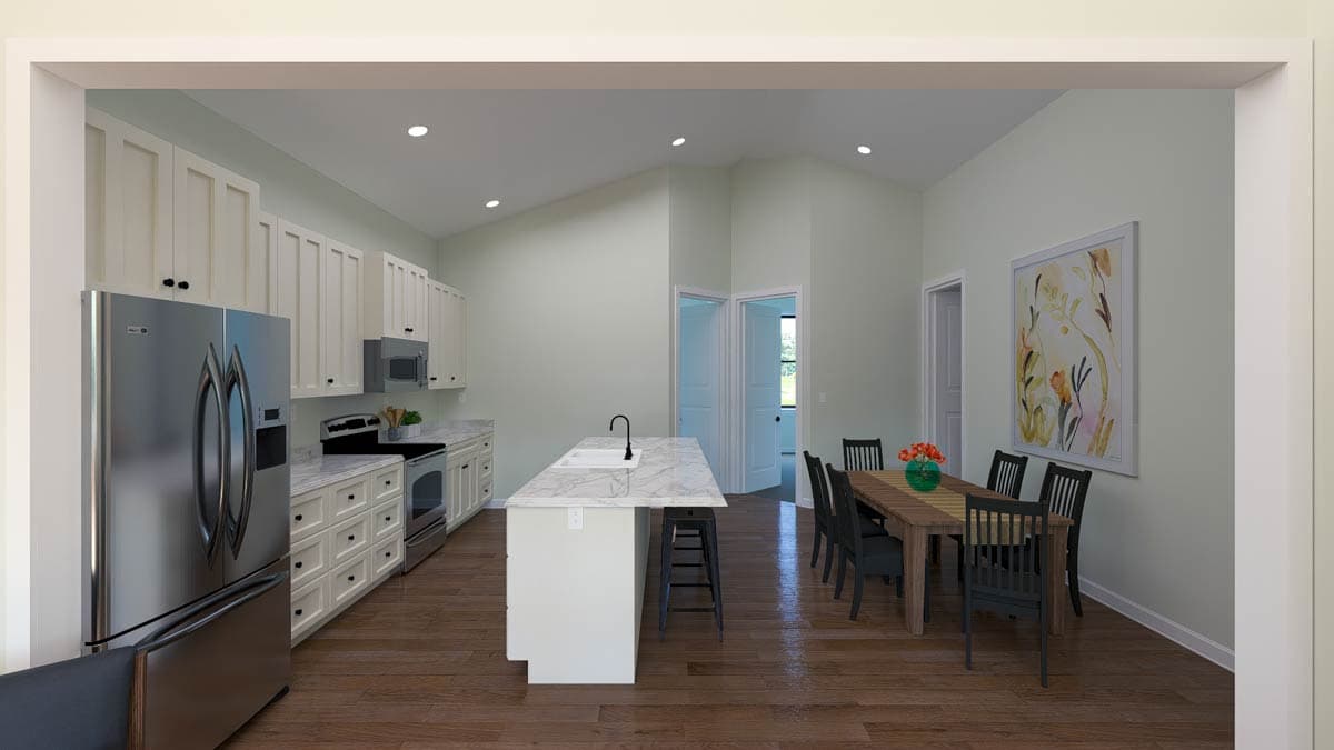 Plan 61653UT: 2-Bed Barndominium Plan with RV and Boat Garage - Image #9 - Barndominium, Country