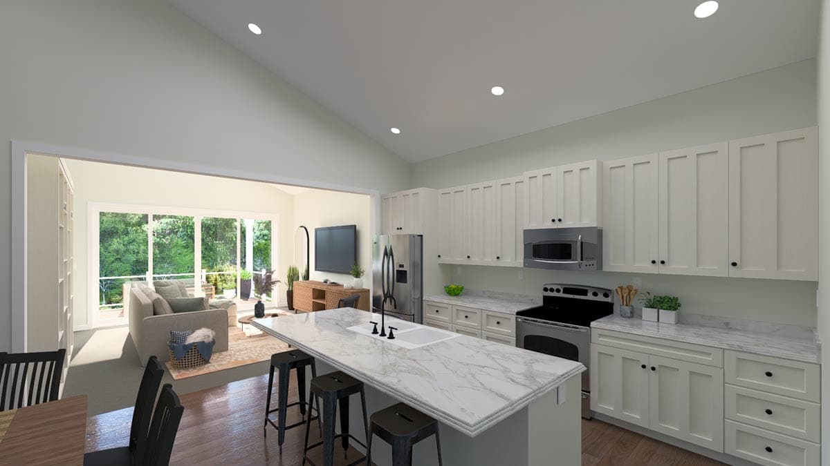 Plan 61653UT: 2-Bed Barndominium Plan with RV and Boat Garage - Image #11 - Barndominium, Country