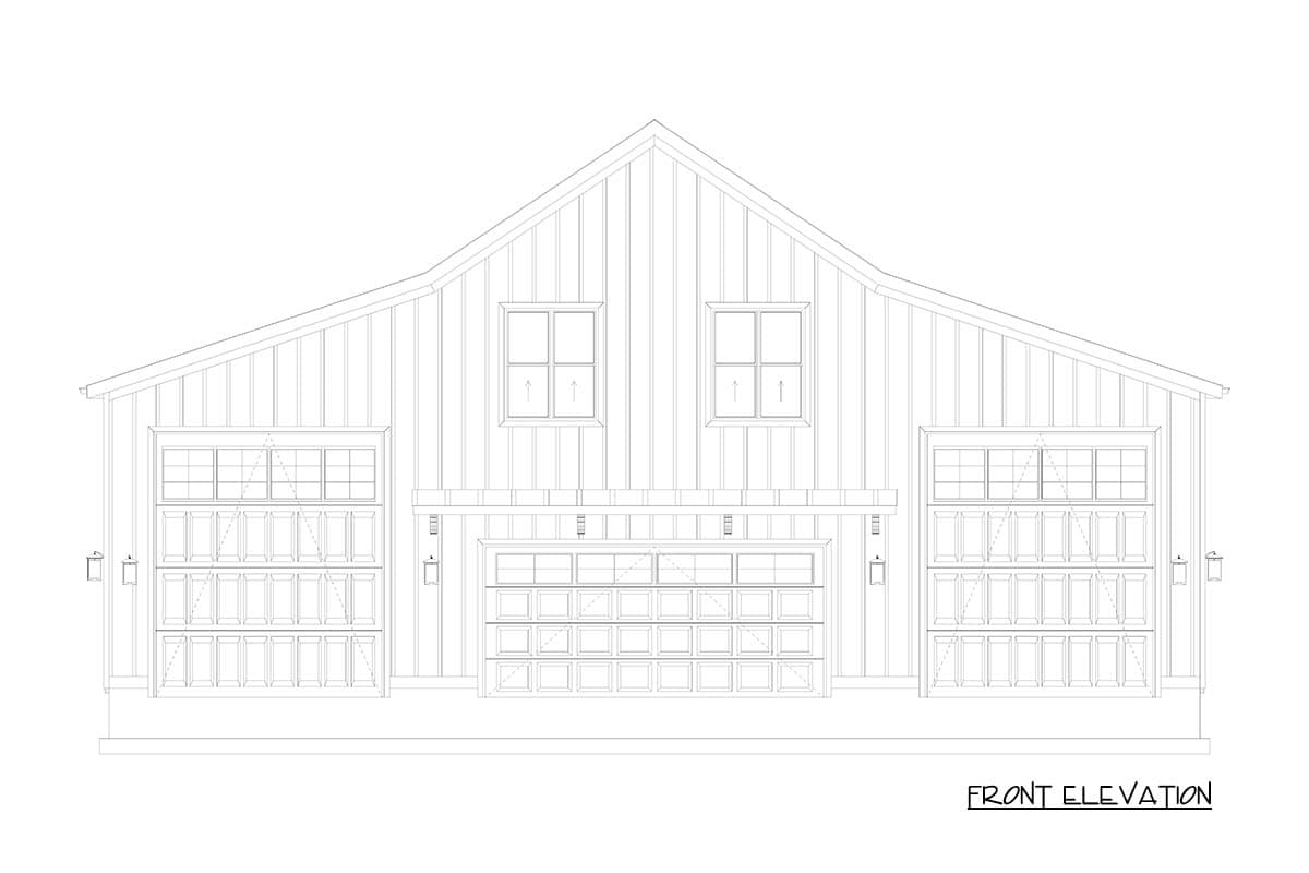 Plan 61653UT: 2-Bed Barndominium Plan with RV and Boat Garage - Image #12 - Barndominium, Country