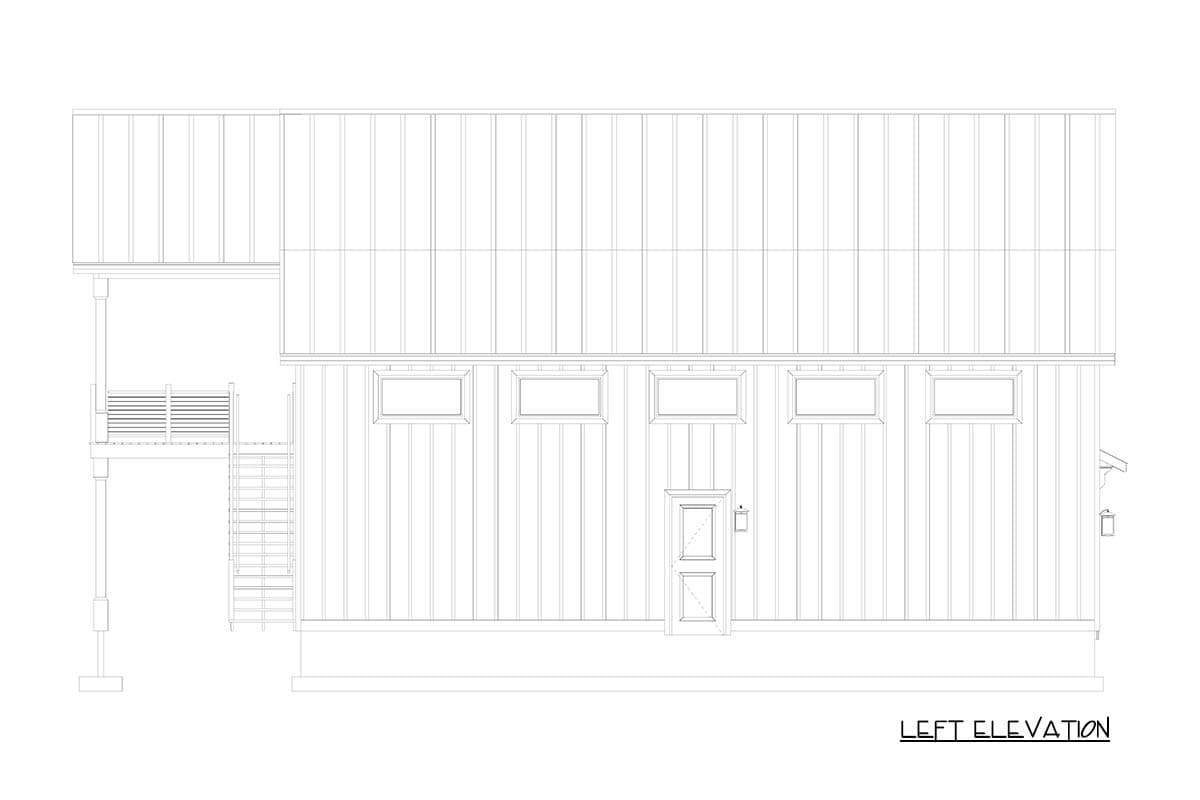 Plan 61653UT: 2-Bed Barndominium Plan with RV and Boat Garage - Image #13 - Barndominium, Country