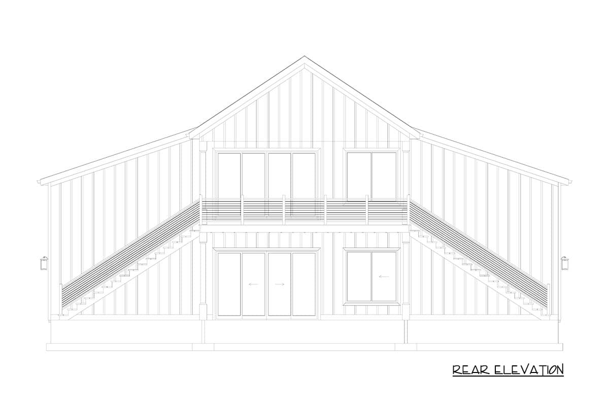 Plan 61653UT: 2-Bed Barndominium Plan with RV and Boat Garage - Image #14 - Barndominium, Country
