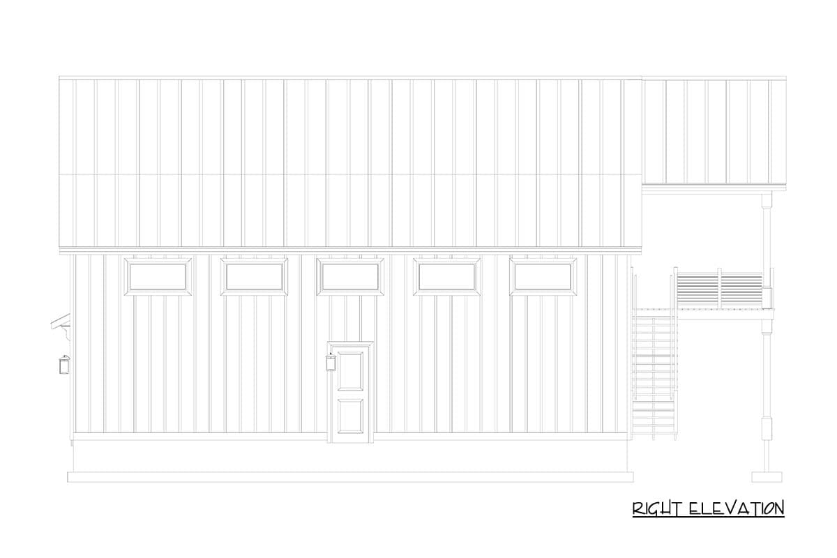 Plan 61653UT: 2-Bed Barndominium Plan with RV and Boat Garage - Image #15 - Barndominium, Country