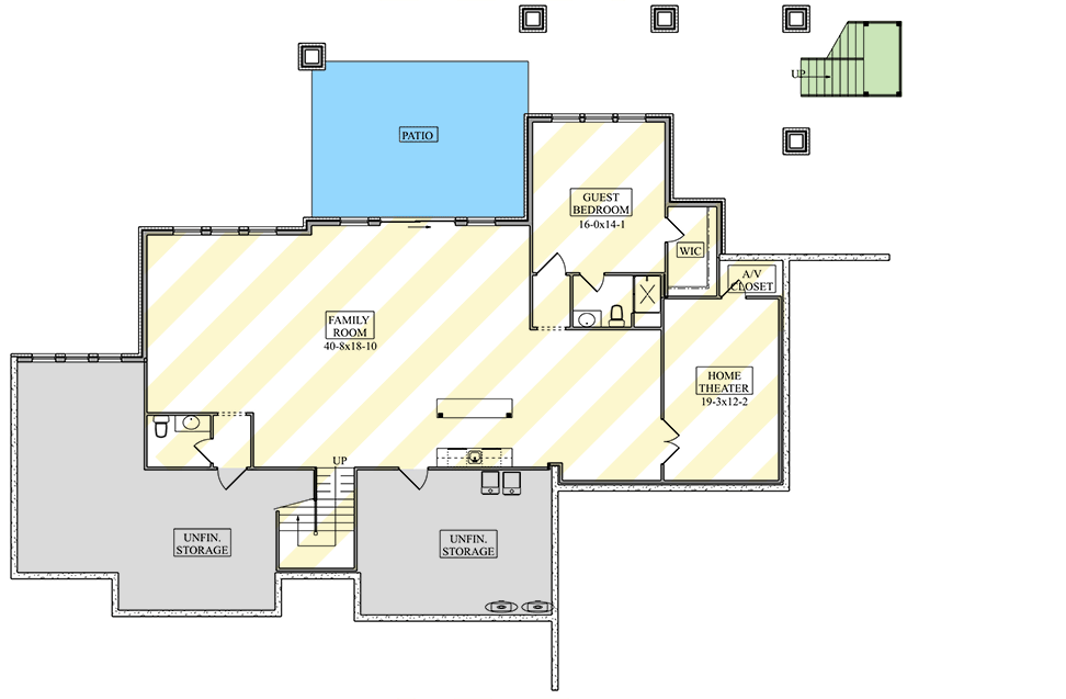 Plan 95294RW: Grand 6-Bedroom Mountain New American House Plan with Dual In-Law Suites - Floor Plan - Optional Lower Level - Mountain, New American, Rustic