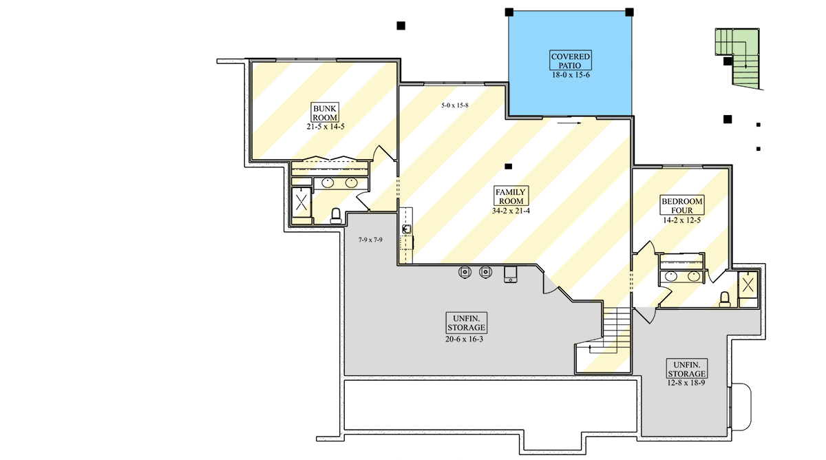 Plan 95298RW: Modern Farmhouse House Plan with 4-Car Garage and Butler Pantry - Floor Plan - Optional Lower Level - Modern Farmhouse, New American