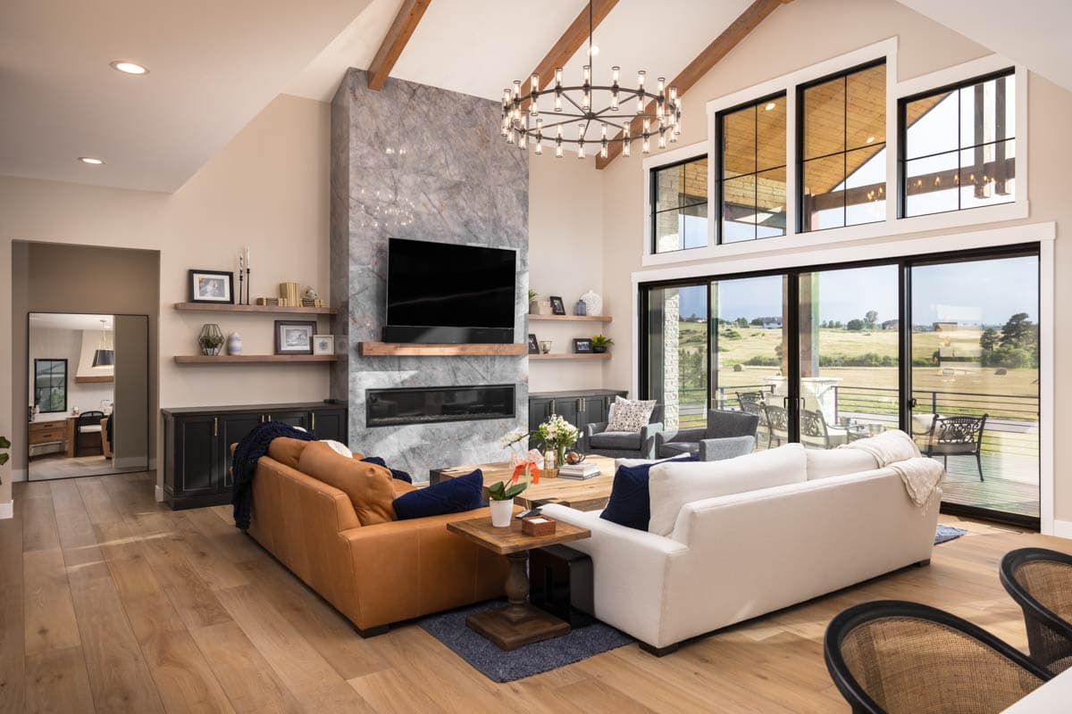 Plan 95299RW: Expansive Contemporary Mountain House Plan with Angled 4-Car Garage - Image #8 - Contemporary, Mountain, Prairie, Transitional