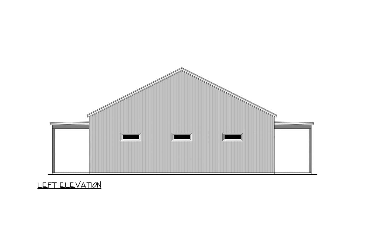 Plan 52012HZ: Modern 2-Bedroom Barndominium House Plan with Expansive 4-Car Garage - Image #6 - Barndominium, Cottage, Modern, Modern Farmhouse