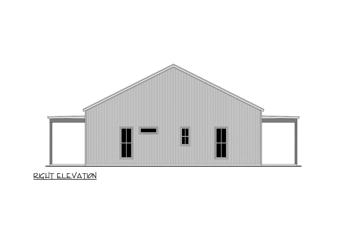 Plan 52012HZ: Modern 2-Bedroom Barndominium House Plan with Expansive 4-Car Garage - Image #8 - Barndominium, Cottage, Modern, Modern Farmhouse