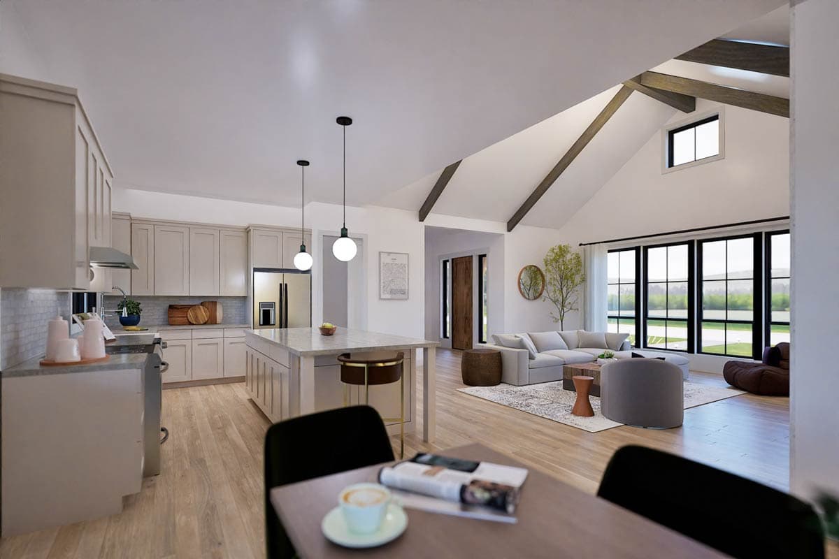 Plan 470312REY: Spacious Modern Farmhouse Plan with 3-Car Garage and Outdoor Kitchen - Image #7 - Farmhouse, Modern Farmhouse