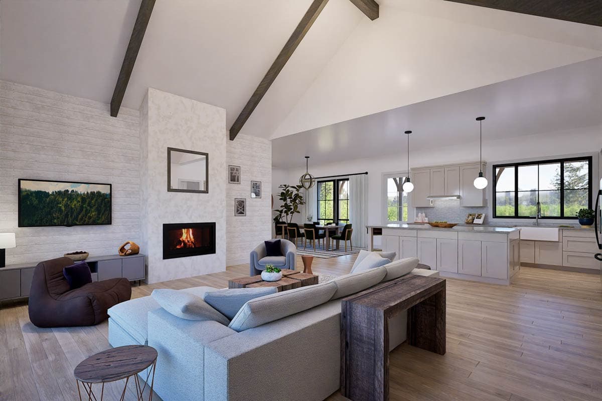 Plan 470312REY: Spacious Modern Farmhouse Plan with 3-Car Garage and Outdoor Kitchen - Image #8 - Farmhouse, Modern Farmhouse
