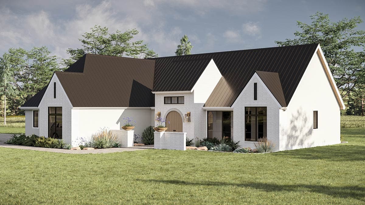 Plan 623544DJ: Refined 3-Bed European House Plan with Split Bedrooms and Grand Patio - Image #6 - European, Transitional