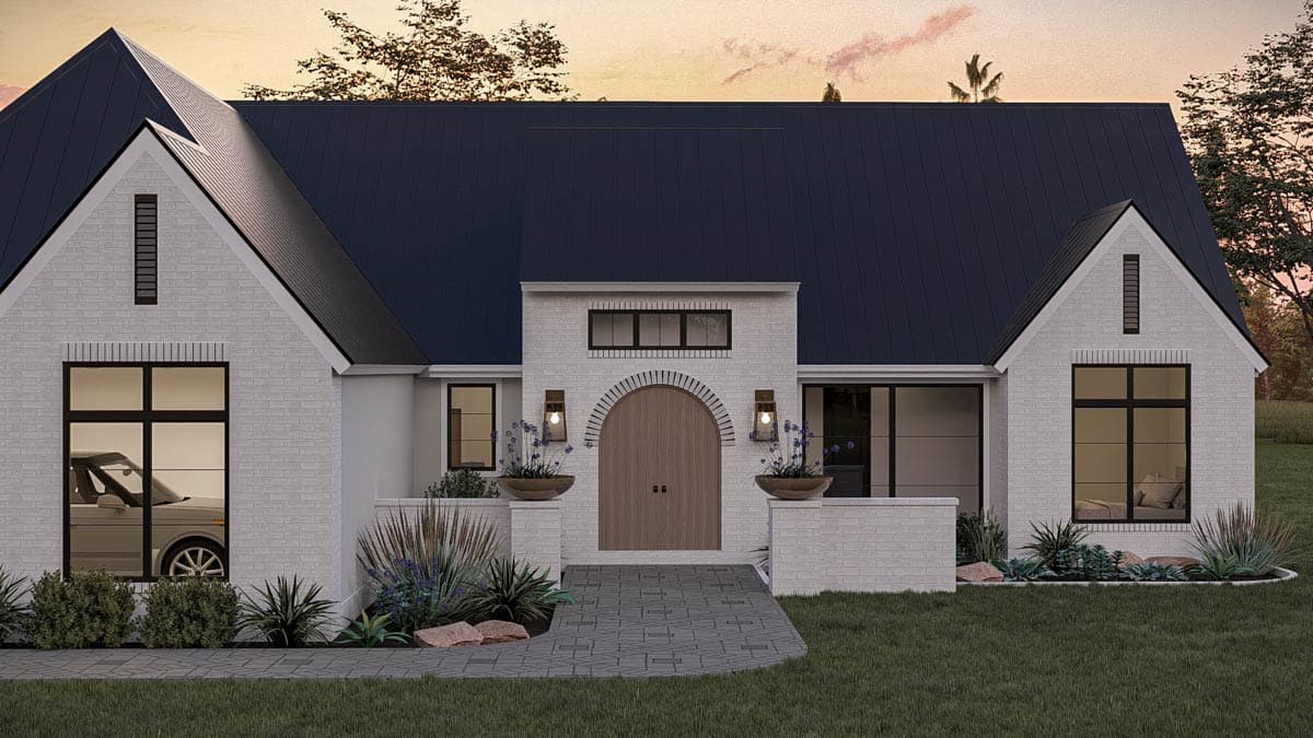 Plan 623544DJ: Refined 3-Bed European House Plan with Split Bedrooms and Grand Patio - Image #7 - European, Transitional