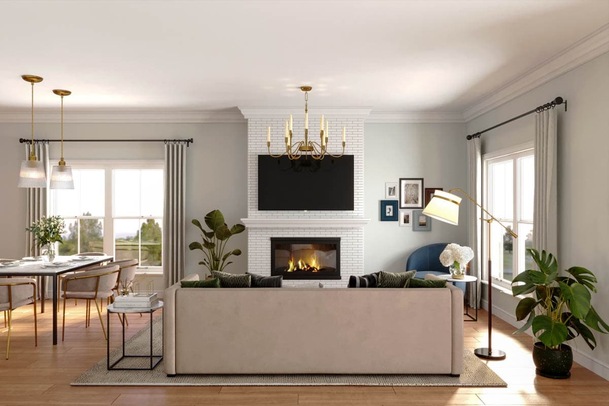 Plan 810047RBT: Four-Bedroom Farmhouse Plan with Main-Level Primary and Flex Room - Image #5 - Farmhouse, Modern Farmhouse