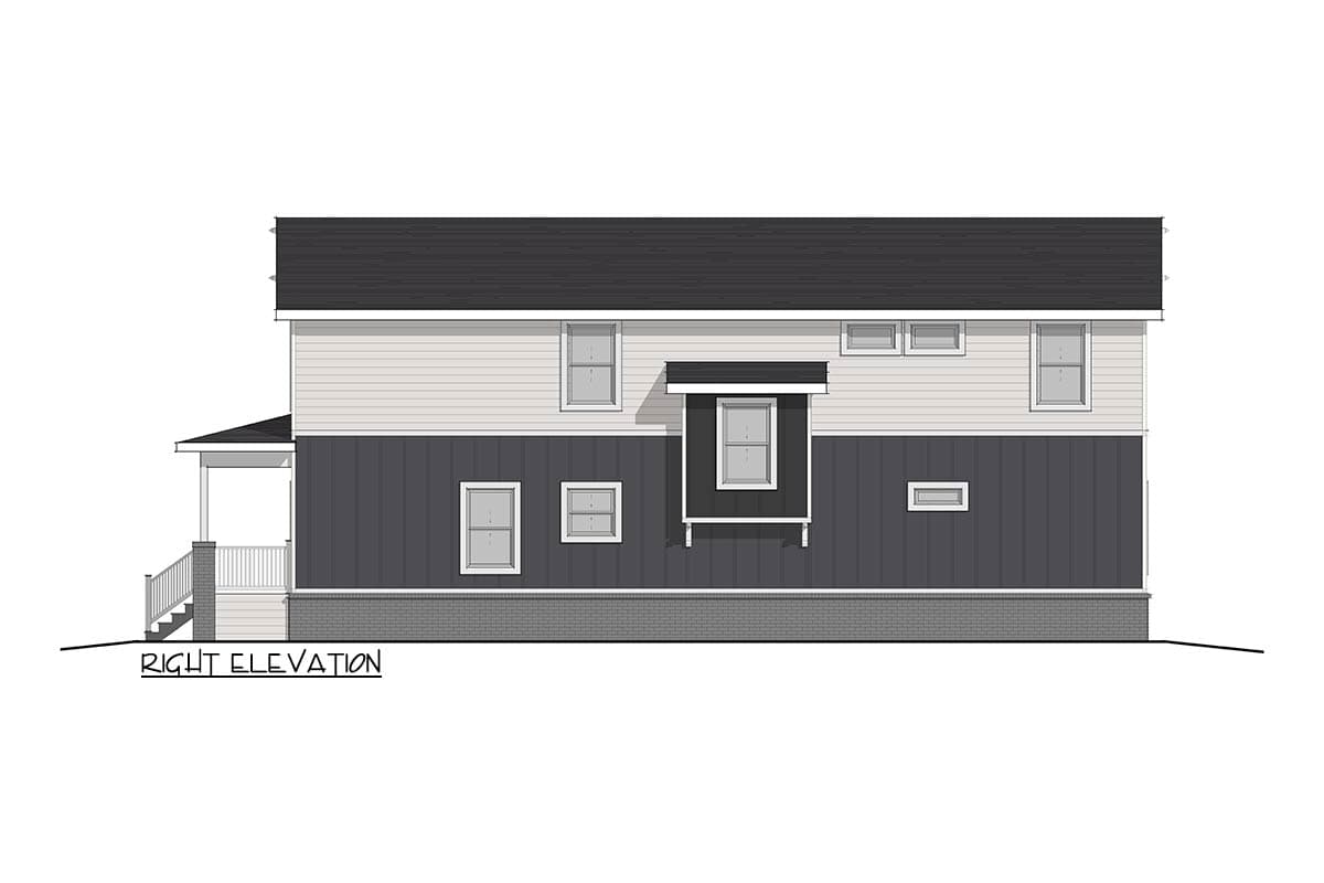 Plan 405026FDC: Narrow Lot Cottage House Plan with Two-Story Great Room and Loft - Image #5 - Cottage, Country, Traditional