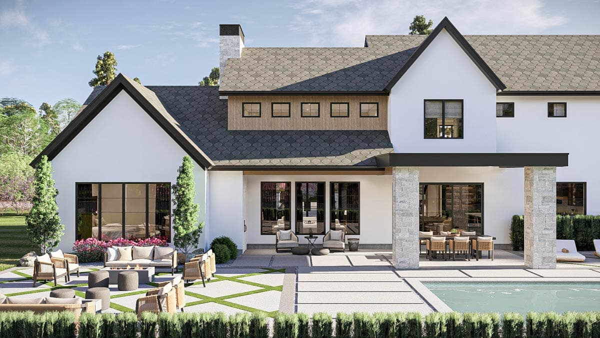 Plan 623545DJ: Modern Scandinavian 4-Bed House Plan with Courtyard and Main-Level Master - Image #10 - Modern, Scandinavian