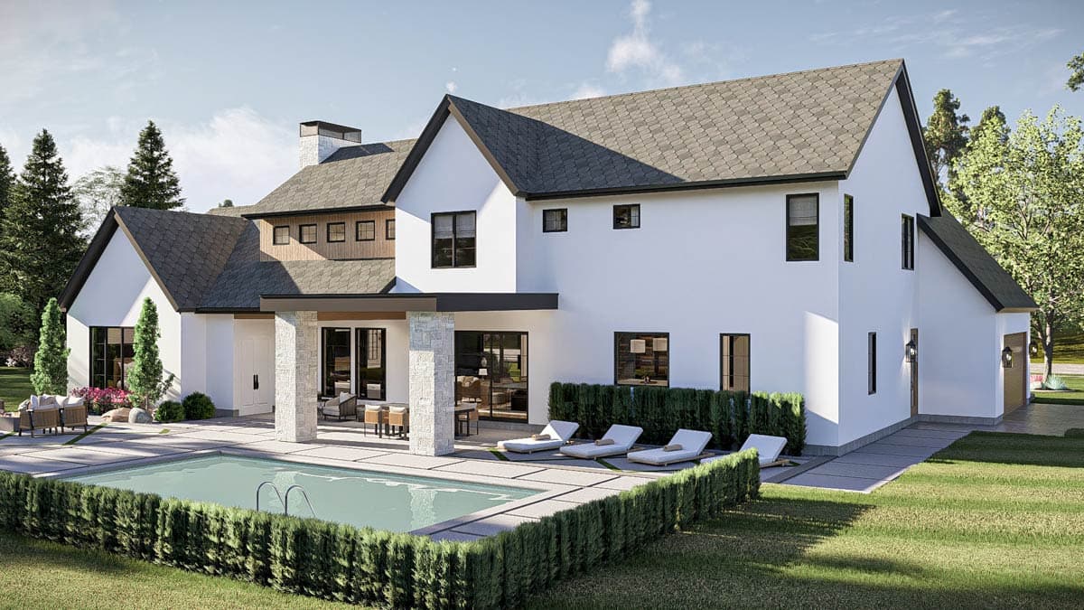 Plan 623545DJ: Modern Scandinavian 4-Bed House Plan with Courtyard and Main-Level Master - Image #9 - Modern, Scandinavian