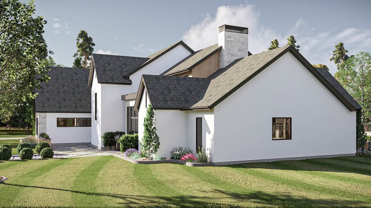 Plan 623545DJ: Modern Scandinavian 4-Bed House Plan with Courtyard and Main-Level Master - Image #8 - Modern, Scandinavian