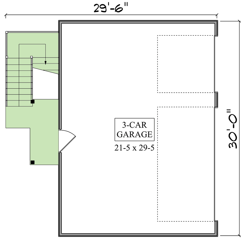 Plan 95313RW: Traditional 3-Car Garage House Plan with Ample Storage - Floor Plan - Main Level - Traditional