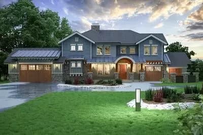 Inviting 4-Bedroom Mountain House Plan with Two-Story Great Room