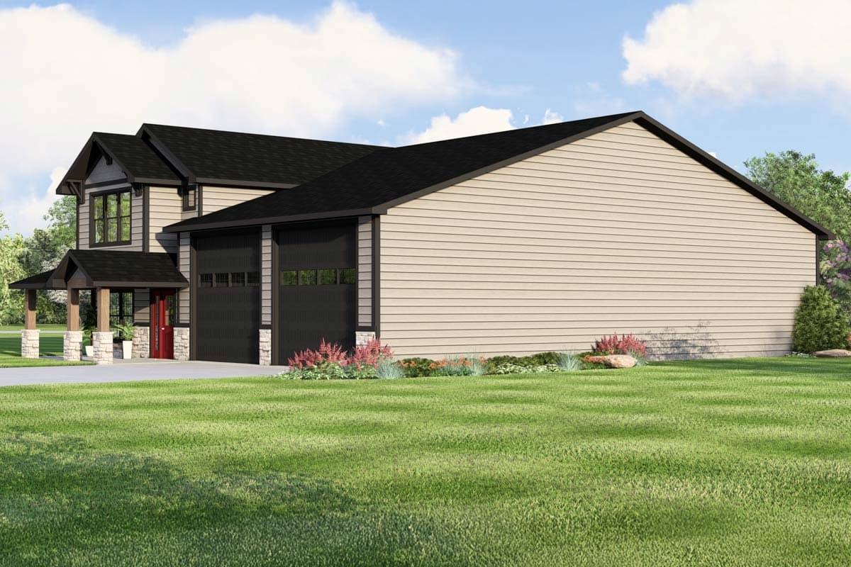 Plan 135377GRA: Two-Story  Craftsman with RV Garage and Home Office - Image #5 - Craftsman, New American