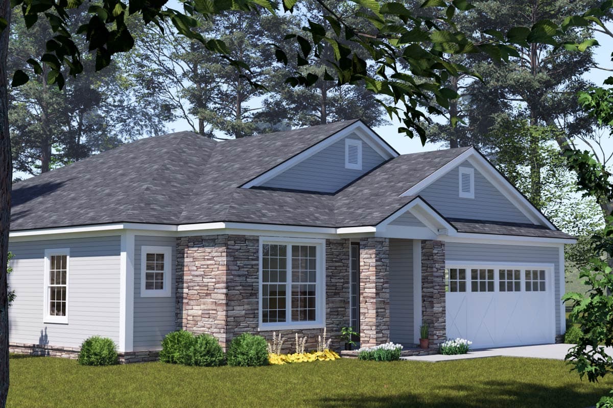 Plan 52456WM: Flexible Ranch House Plan with 3-Car Garage and Butler Pantry - Image #5 - Country, Ranch, Traditional