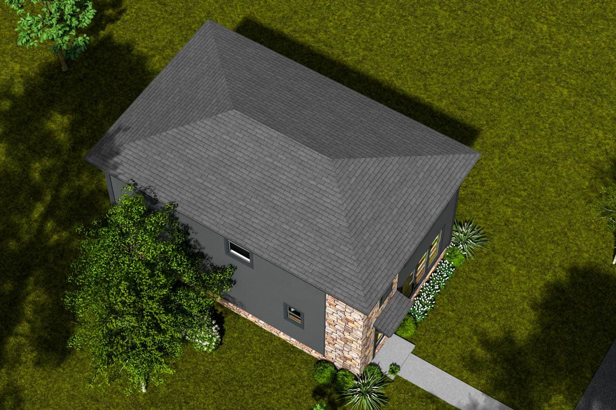 Plan 52465WM: Contemporary 3 Bed Plan with Upstairs Laundry and Master Suite - Image #5 - Contemporary, Traditional