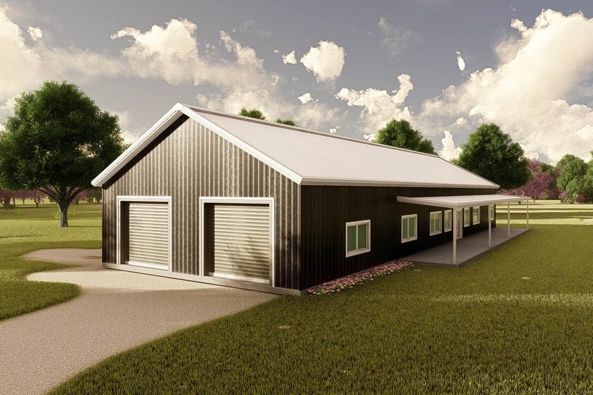 Plan 530143KTE: Expansive 5-Bedroom Barndominium House Plan with Game Room and Dual Porches - Image #7 - Barndominium
