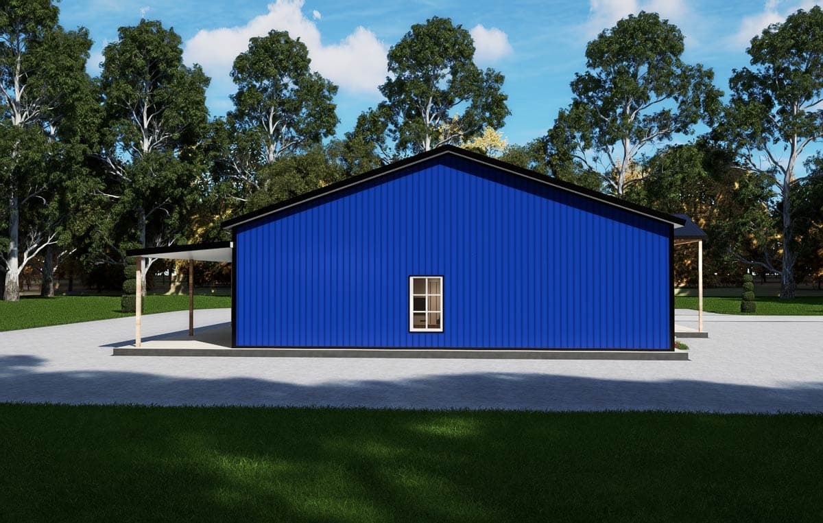 Plan 530147KTE: Sleek Barndominium House Plan with Game Room, Office, and Dual Porches - Image #9 - Barndominium