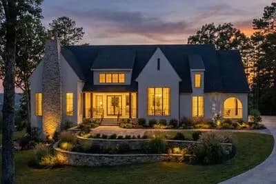 Transitional Ranch House Plan with Gourmet Kitchen and Covered Porches