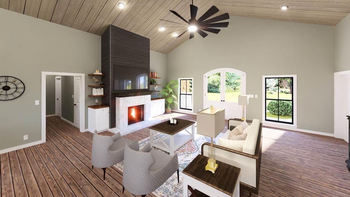 Plan 25069DH: Modern Craftsman House Plan with Expansive Porches and Split Bedrooms - Image #8 - Craftsman, Mountain, New American
