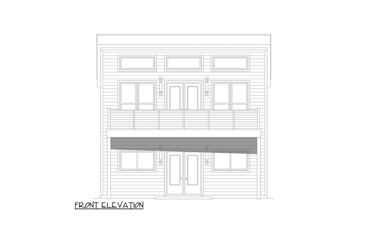 Plan 680591VR: Modern Mountain Garage ADU Plan with Studio Apartment Above - Image #12 - Carriage, Modern, Vacation