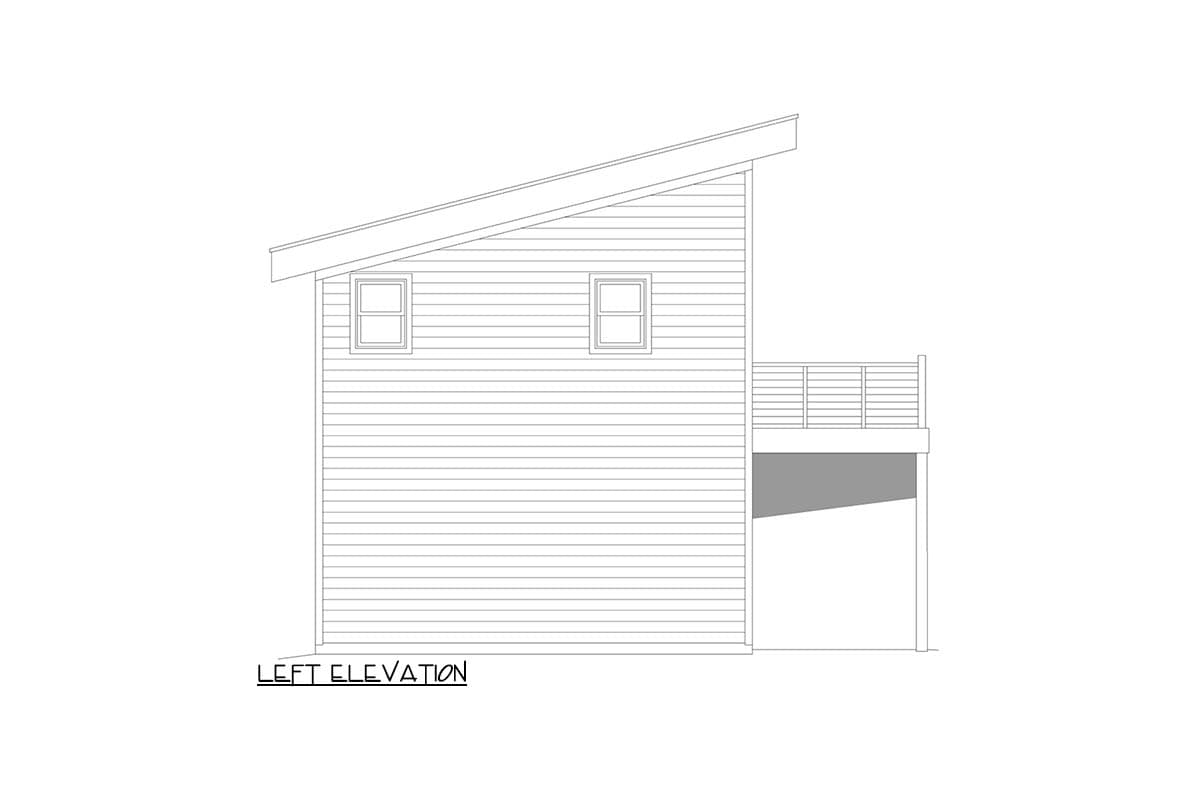 Plan 680591VR: Modern Mountain Garage ADU Plan with Studio Apartment Above - Image #11 - Carriage, Modern, Vacation
