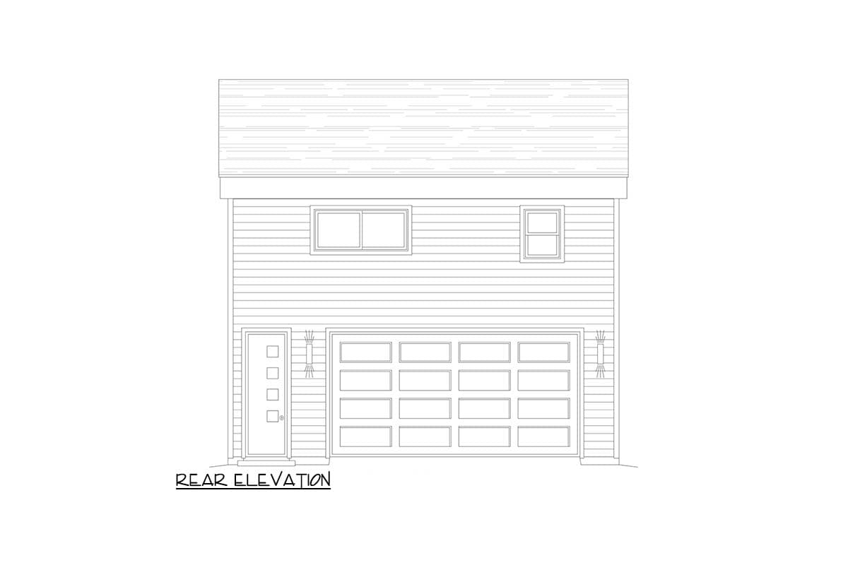 Plan 680591VR: Modern Mountain Garage ADU Plan with Studio Apartment Above - Image #13 - Carriage, Modern, Vacation