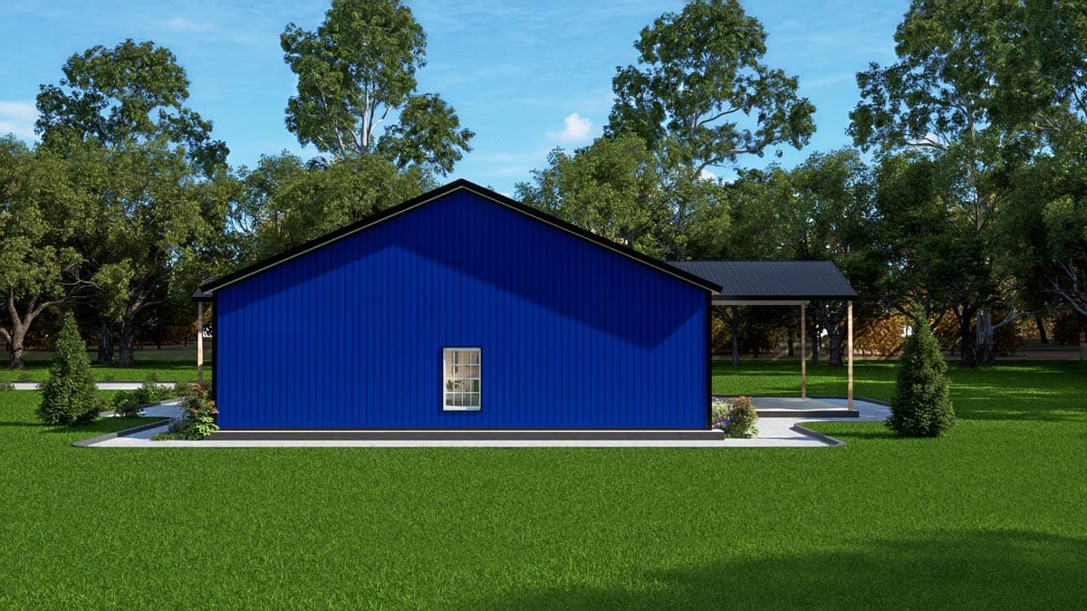Plan 530148KTE: Modern Barndominium Ranch Plan with Game Room and Split Beds - Image #27 - Barndominium, Ranch