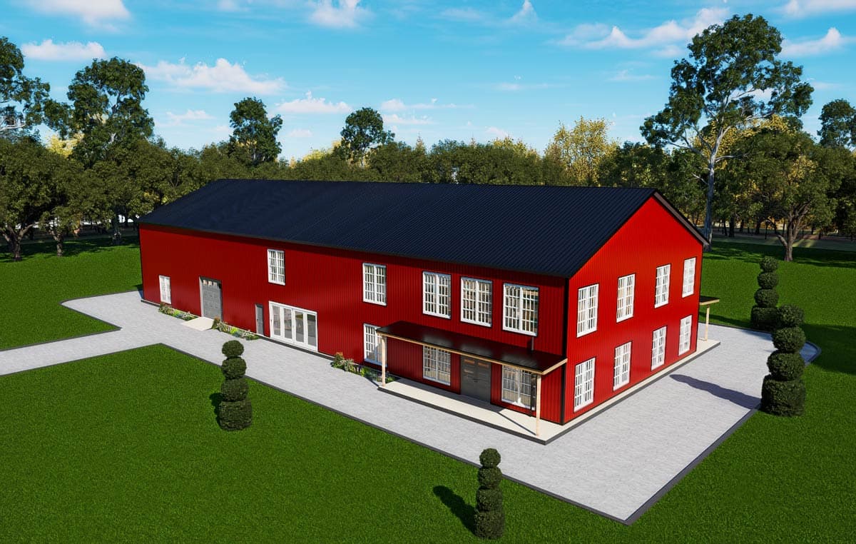 Plan 530149KTE: Six-Bedroom Barndominium Plan with Spacious Pantry and Game Room - Image #18 - Barndominium