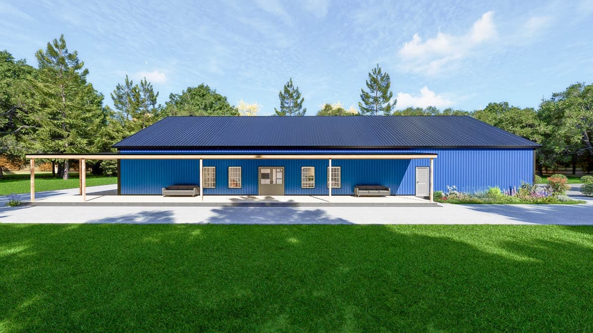Plan 530150KTE: Country Barndominium House Plan with 4 Beds, Office, and Expansive Wrap-Around Porch - Image #23 - Barndominium, Country, Rustic