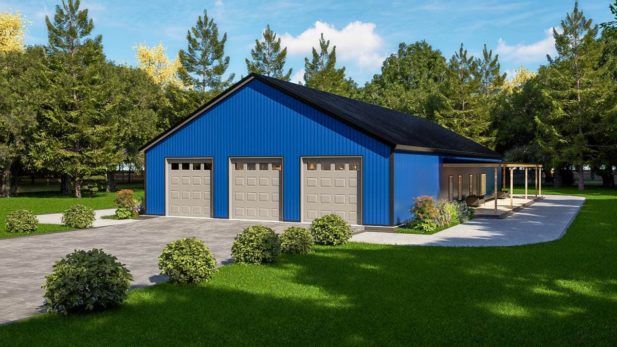 Plan 530150KTE: Country Barndominium House Plan with 4 Beds, Office, and Expansive Wrap-Around Porch - Image #25 - Barndominium, Country, Rustic