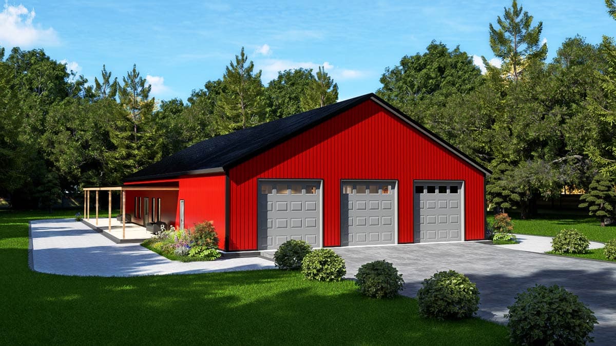 Plan 530150KTE: Country Barndominium House Plan with 4 Beds, Office, and Expansive Wrap-Around Porch - Image #34 - Barndominium, Country, Rustic