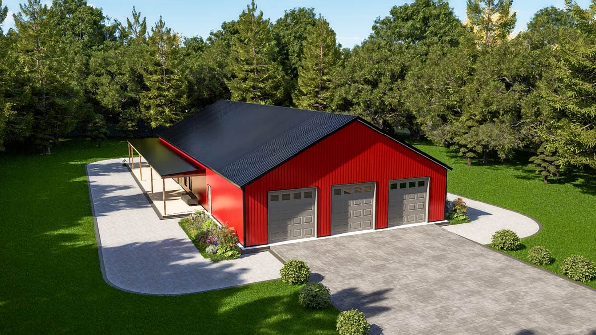 Plan 530150KTE: Country Barndominium House Plan with 4 Beds, Office, and Expansive Wrap-Around Porch - Image #36 - Barndominium, Country, Rustic