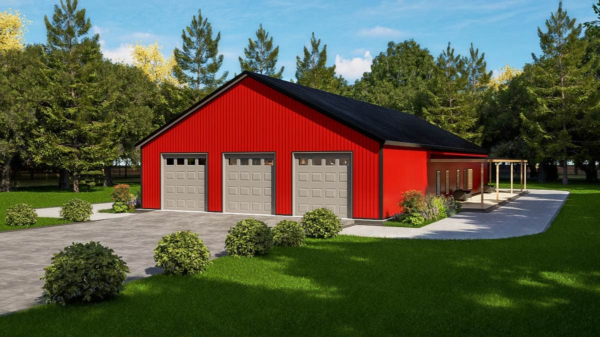 Plan 530150KTE: Country Barndominium House Plan with 4 Beds, Office, and Expansive Wrap-Around Porch - Image #37 - Barndominium, Country, Rustic