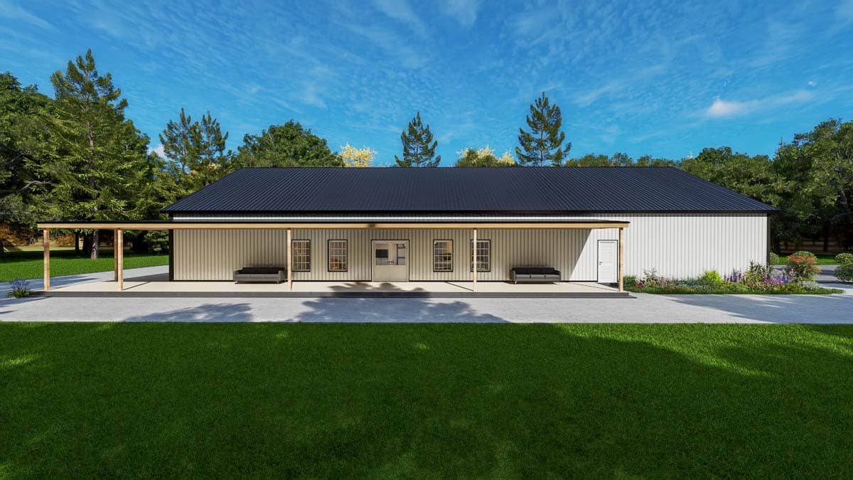 Plan 530150KTE: Country Barndominium House Plan with 4 Beds, Office, and Expansive Wrap-Around Porch - Image #17 - Barndominium, Country, Rustic