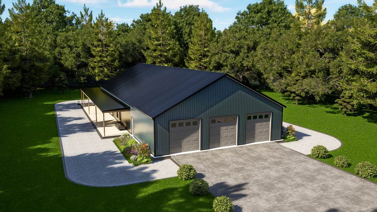 Plan 530150KTE: Country Barndominium House Plan with 4 Beds, Office, and Expansive Wrap-Around Porch - Image #11 - Barndominium, Country, Rustic